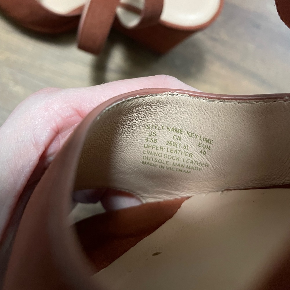 Kate Spade Key Lime Suede Wedge Sandals - Picture 14 of 15